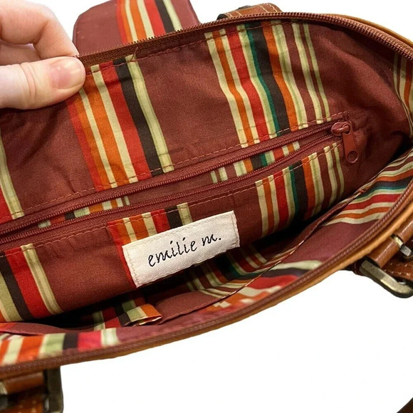Emilie M Brown Leather Shoulder Bag - Picture 9 of 9